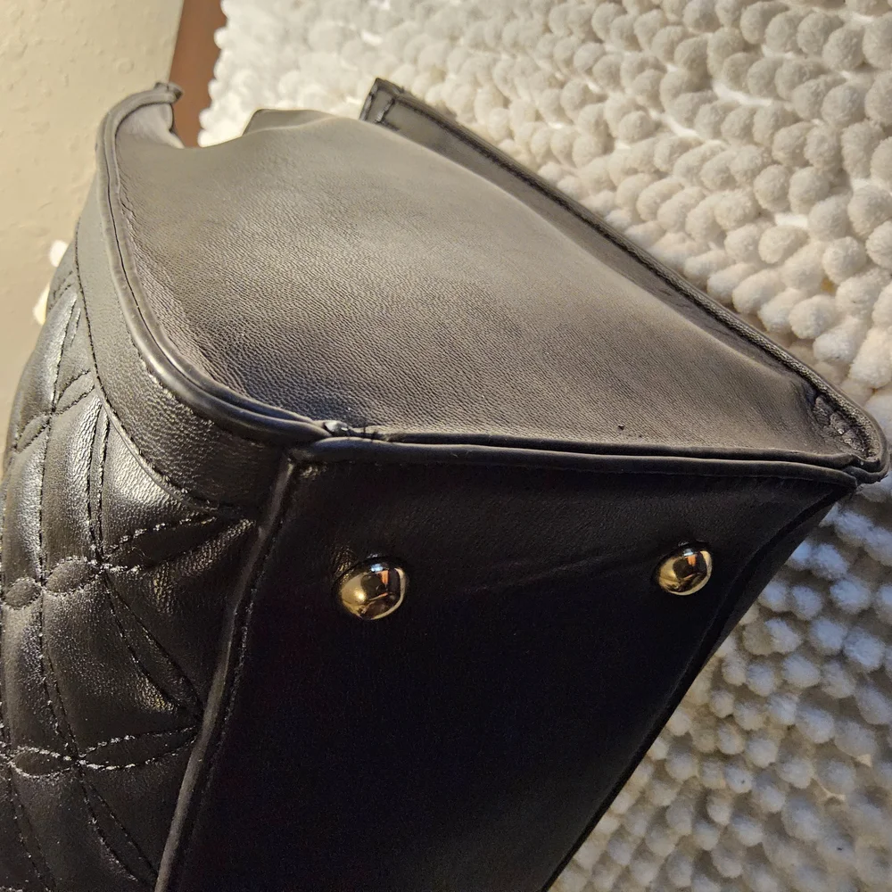 New Christian Lacroix Luxe Black Quilted Satchel